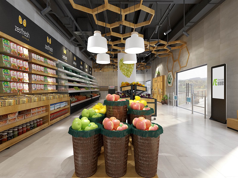 南昌某新鲜水果蔬菜超市装修设计——江西腾坤建筑装饰